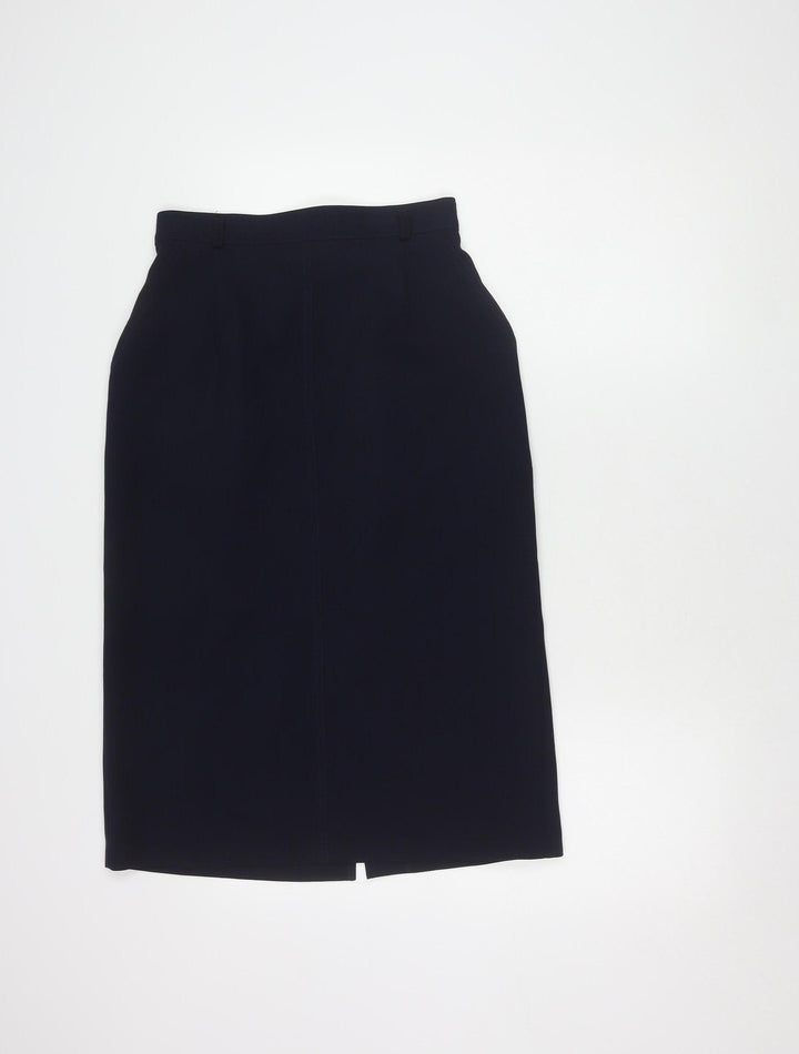 St Michael Women's Blue Pencil Skirt Size 12 Business