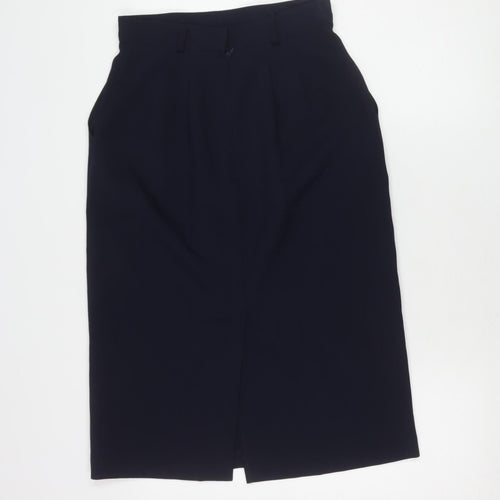 St Michael Women's Blue Pencil Skirt Size 12 Business