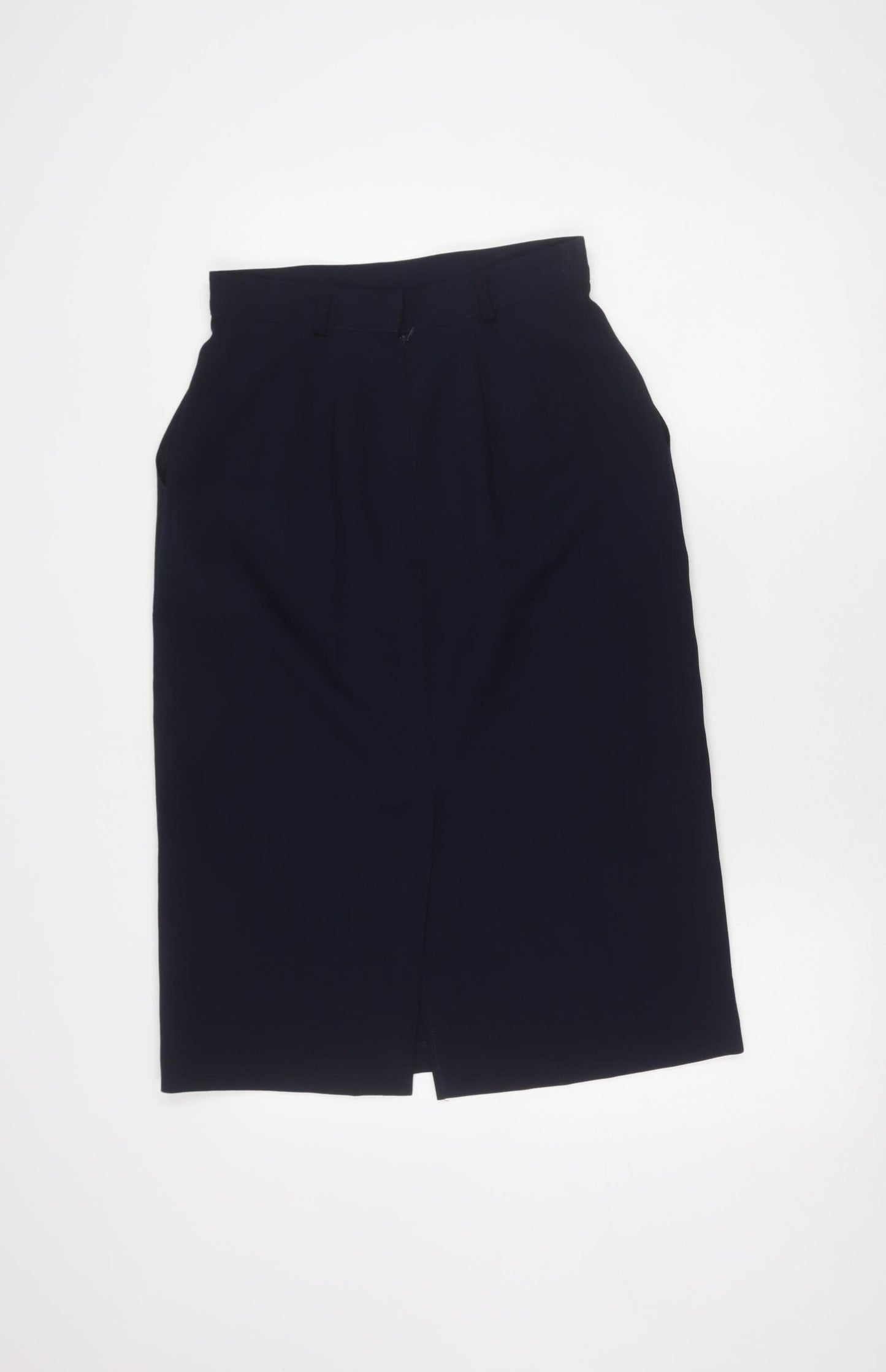 St Michael Women's Blue Pencil Skirt Size 12 Business