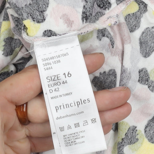 Principles Women's Multicoloured Floral Top, Size 16