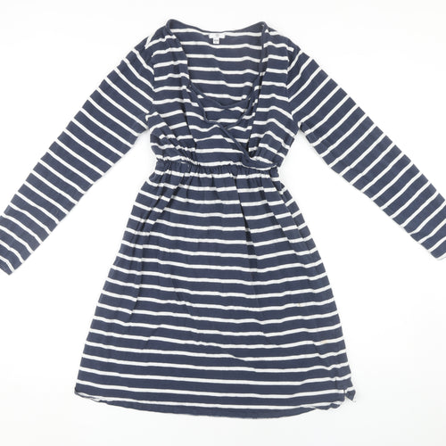 La Redoute Women's Blue Striped Dress - Size 10