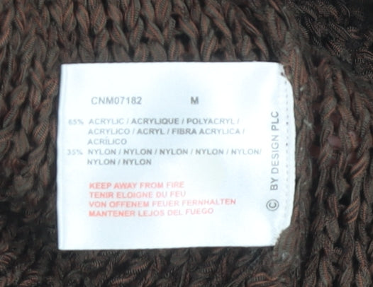 Debbie Morgan Brown Open-Knit Cardigan Women M