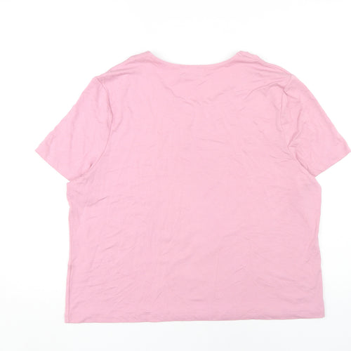 Eastex Women's Pink Embroidered T-Shirt Size 20