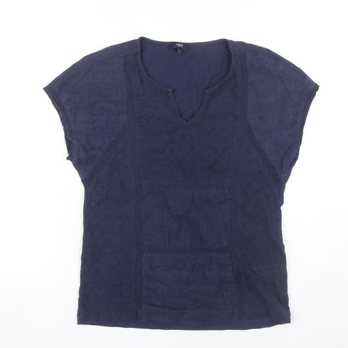 Next Women's Blue Cotton Blouse Size 8