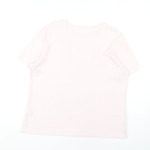 Damart Women’s Pink Embroidered T-Shirt Size 14