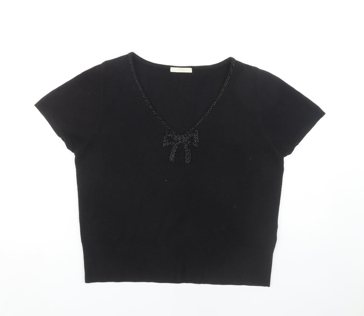 Marks and Spencer Women's Black V-Neck Pullover Jumper