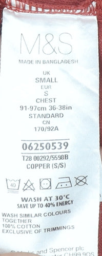 Marks and Spencer Men's Red Polo Shirt Size S