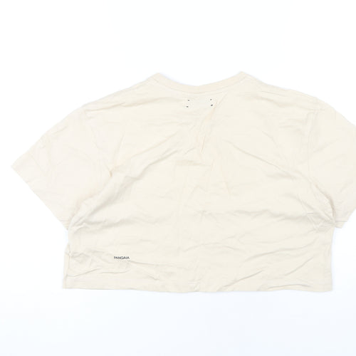 PANGAIA Beige Cropped T-Shirt for Women Size S