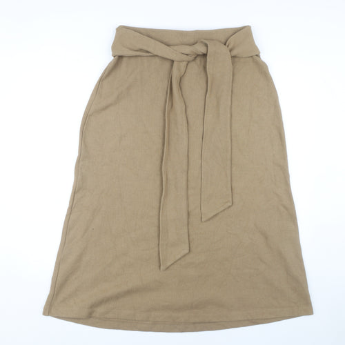 Marks and Spencer Women's Beige Skirt - Size 12
