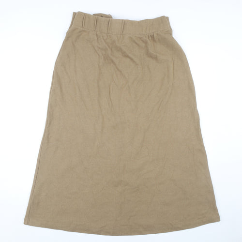 Marks and Spencer Women's Beige Skirt - Size 12