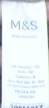 Marks and Spencer Women's Beige Skirt - Size 12