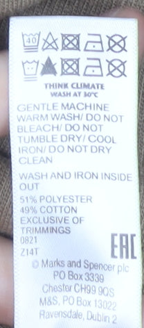 Marks and Spencer Women's Beige Skirt - Size 12