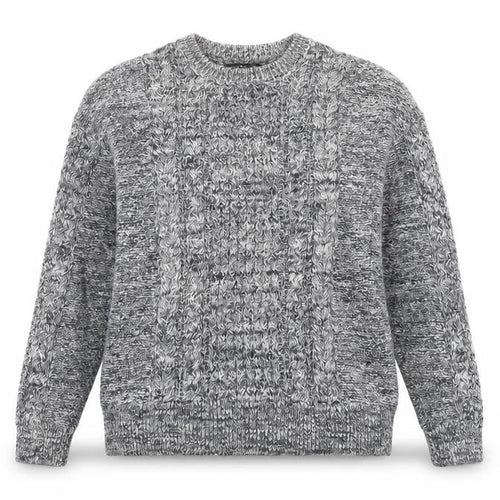 Mango Women's Grey Cable-Knit Pullover Jumper, Size 12
