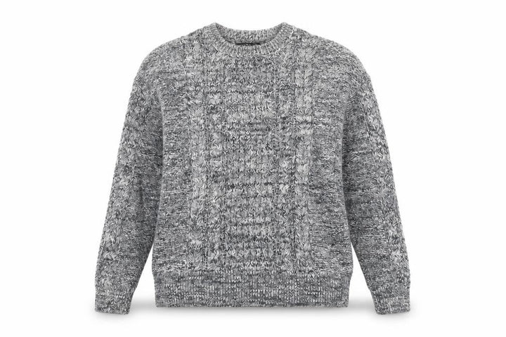 Mango Women's Grey Cable-Knit Pullover Jumper, Size 12