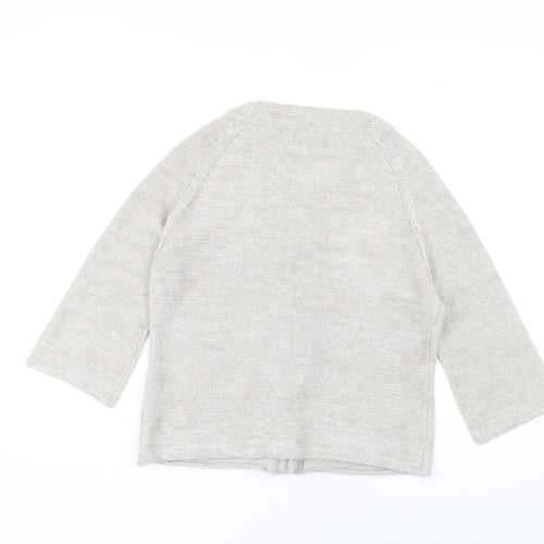 Per Una Women's Beige Cardigan Medium Round Neck