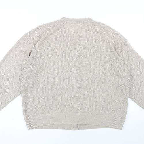 St Michael Womens Beige Wool Cardigan Size 20