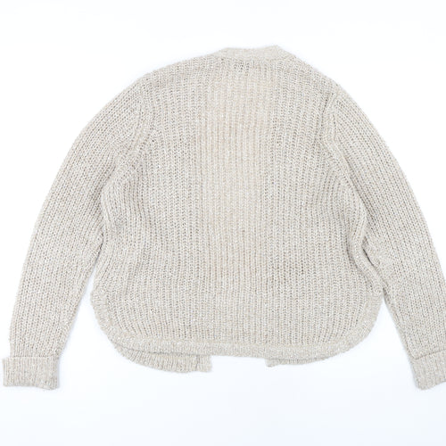 Marks and Spencer Women Beige Open Front Cardigan Size 12