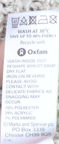 Marks and Spencer Women Beige Open Front Cardigan Size 12