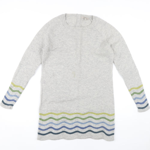 Kew Women’s Grey Jumper Dress M with Stripes