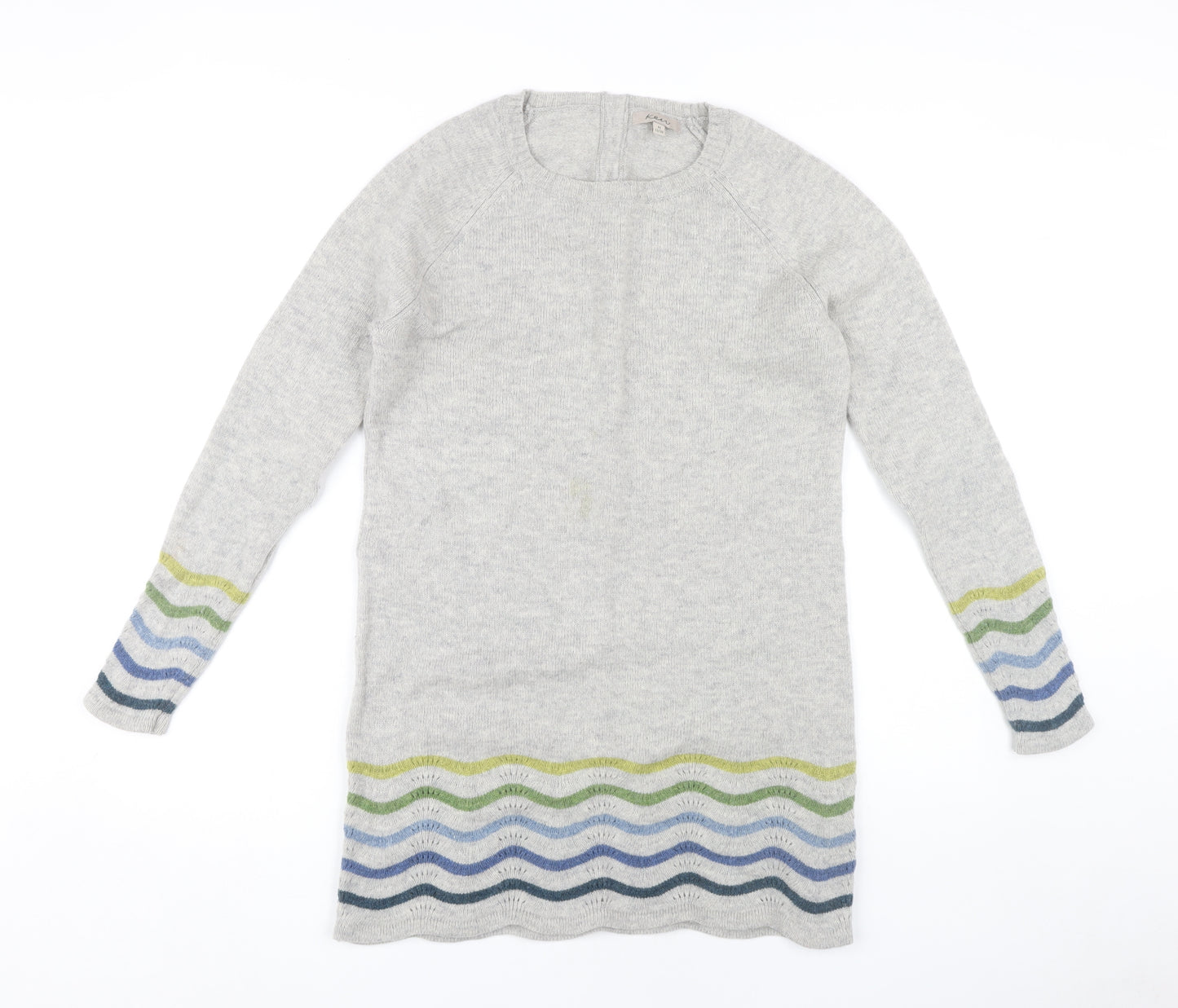 Kew Women’s Grey Jumper Dress M with Stripes