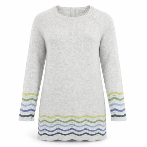 Kew Women’s Grey Jumper Dress M with Stripes