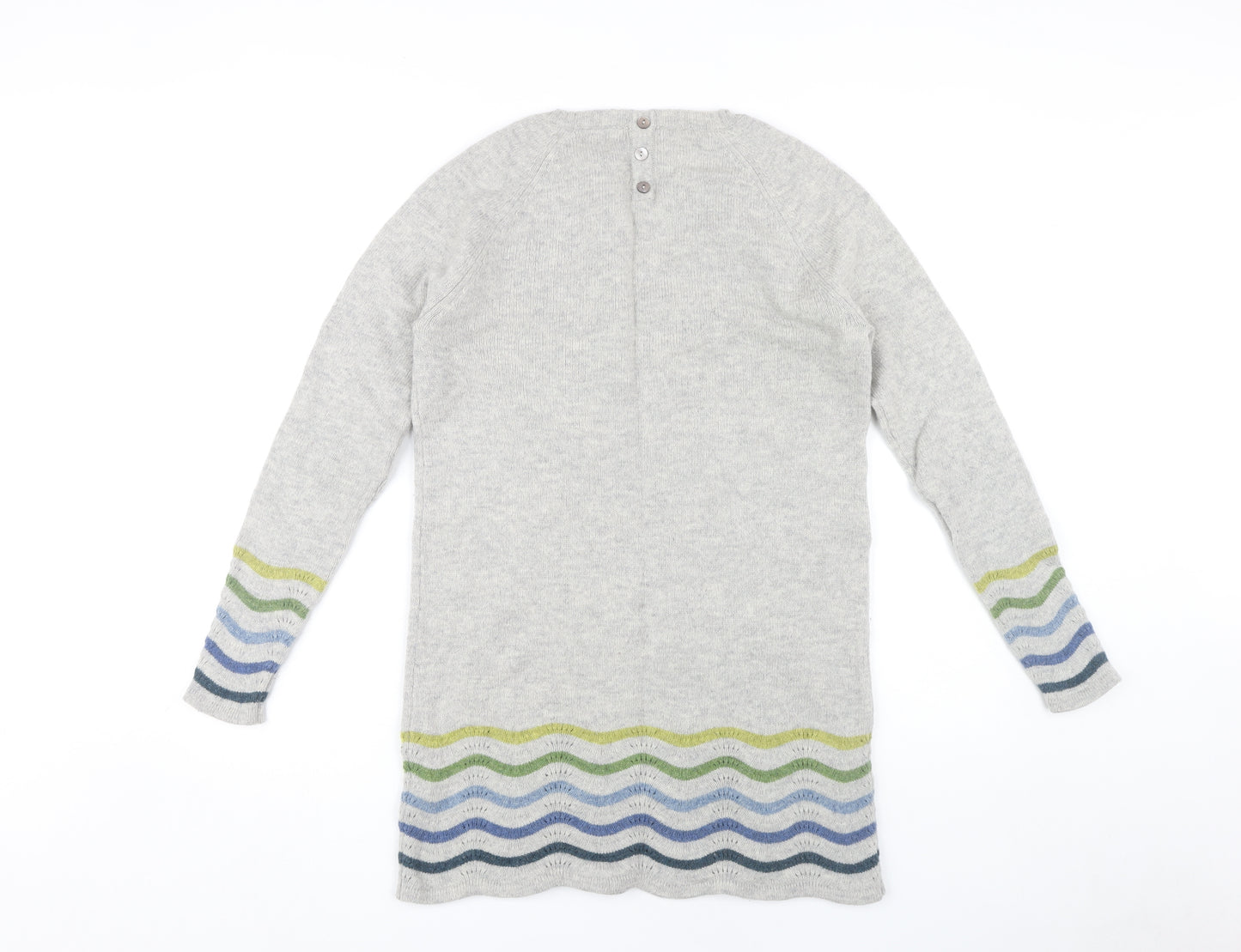 Kew Women’s Grey Jumper Dress M with Stripes