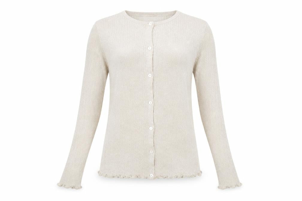 Front view of Next Women's Beige Cardigan, size 10