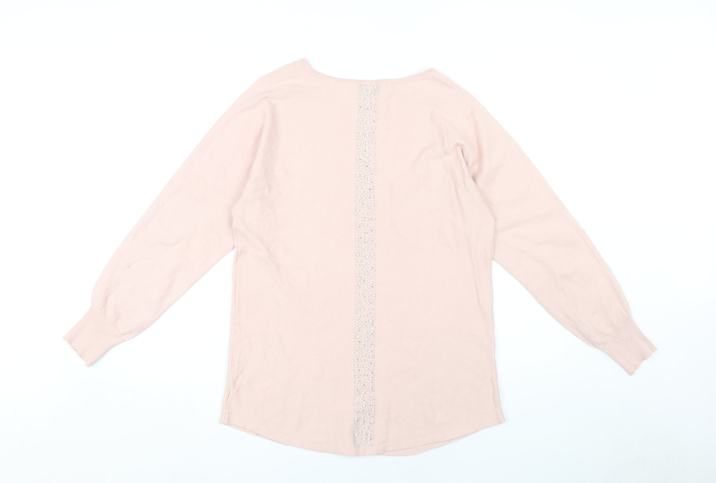 Kaleidoscope Women's Pink Round Neck Jumper, Size 12