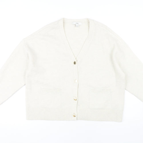Marks and Spencer Women's Ivory V-Neck Cardigan M