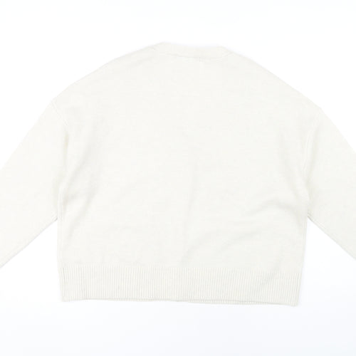 Marks and Spencer Women's Ivory V-Neck Cardigan M