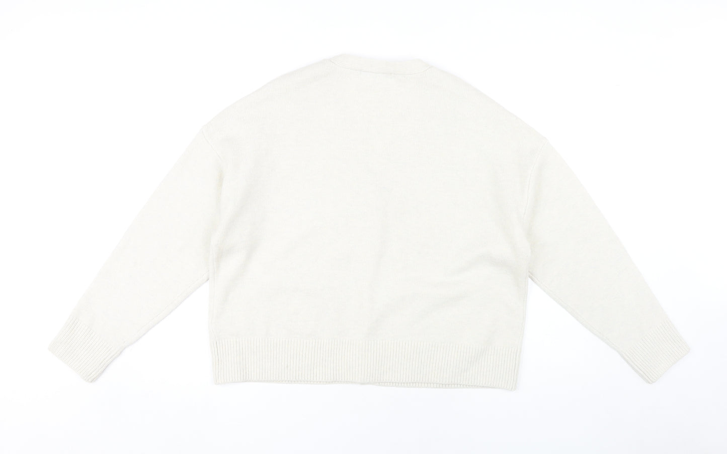 Marks and Spencer Women's Ivory V-Neck Cardigan M