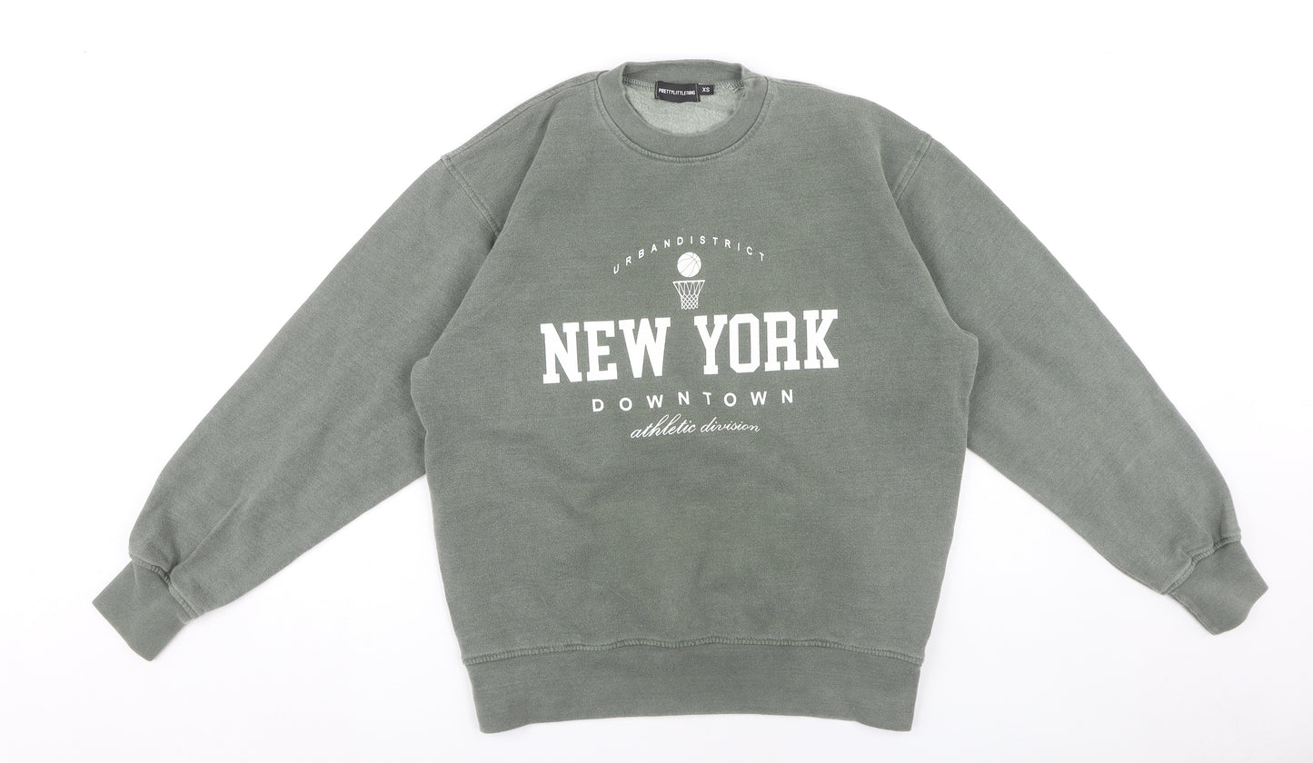 PrettyLittleThing Women's Grey XS Pullover Sweatshirt