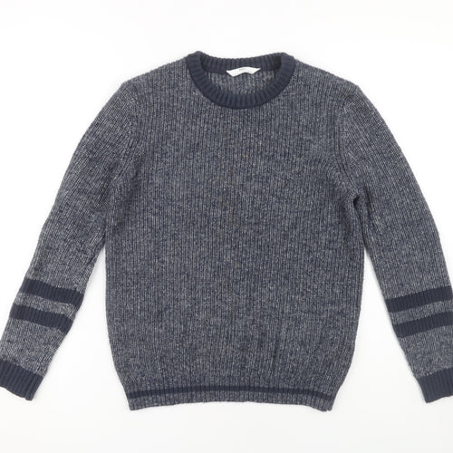 Marks and Spencer Boys Blue Knit Pullover, 12-13 Years