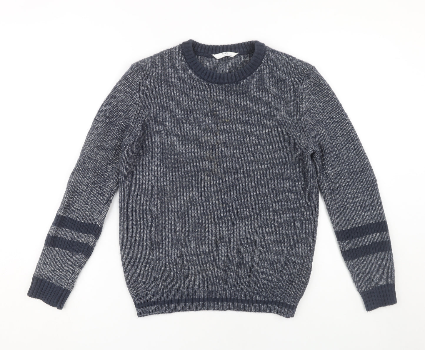Marks and Spencer Boys Blue Knit Pullover, 12-13 Years
