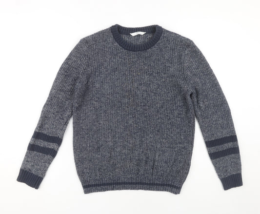 Marks and Spencer Boys Blue Knit Pullover, 12-13 Years