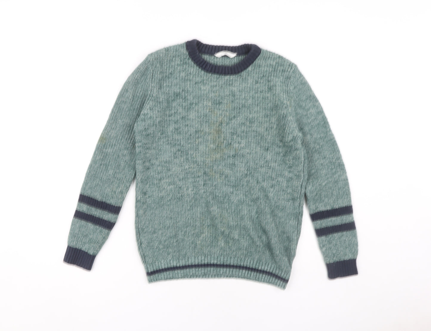 Marks and Spencer Boys Green Pullover Jumper 14 Years