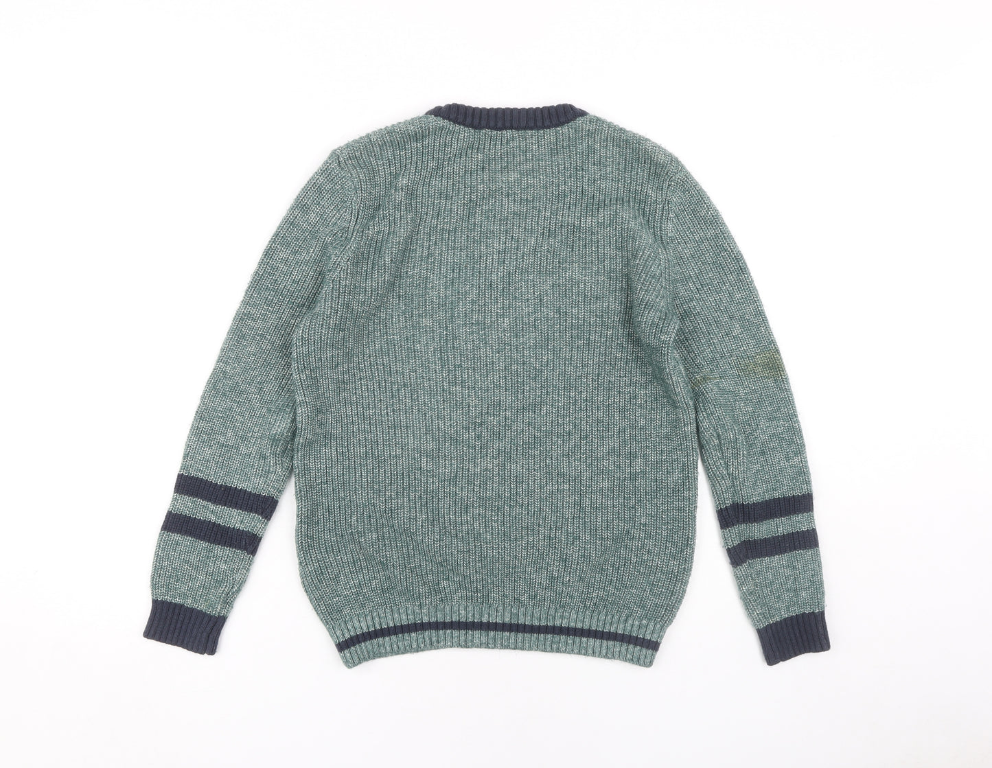 Marks and Spencer Boys Green Pullover Jumper 14 Years