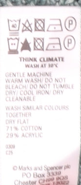 Marks and Spencer Boys Green Pullover Jumper 14 Years