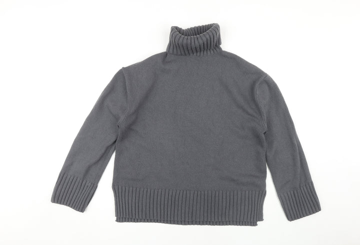 H&M Women's Grey Roll Neck Jumper, Size S, Casual Knitwear
