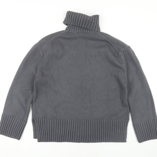 H&M Women's Grey Roll Neck Jumper, Size S, Casual Knitwear