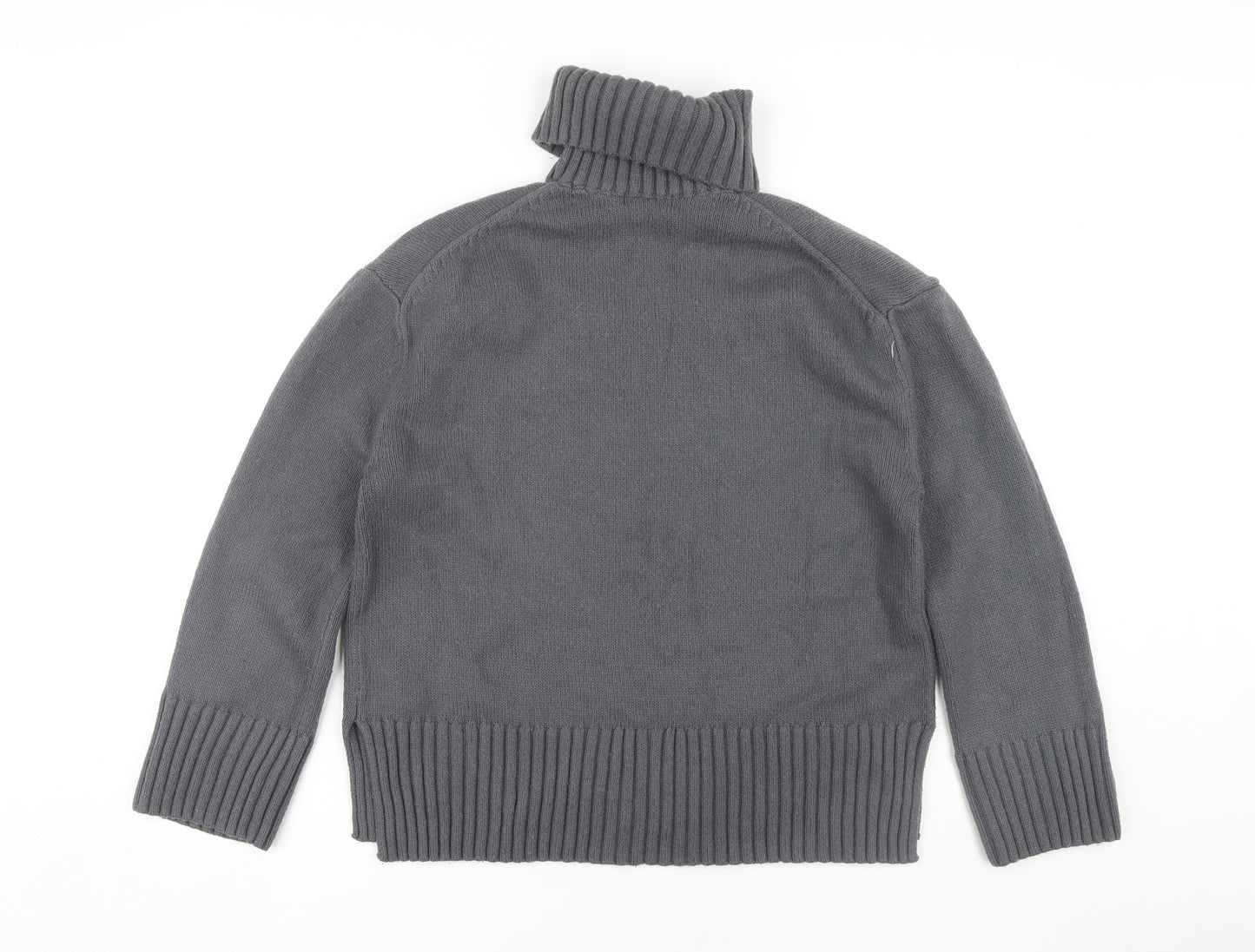 H&M Women's Grey Roll Neck Jumper, Size S, Casual Knitwear