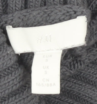 H&M Women's Grey Roll Neck Jumper, Size S, Casual Knitwear