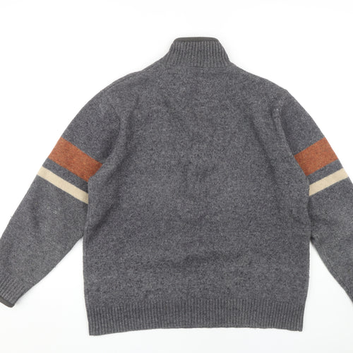 Dunnes Stores Men's Medium Grey High Neck Pullover Jumper