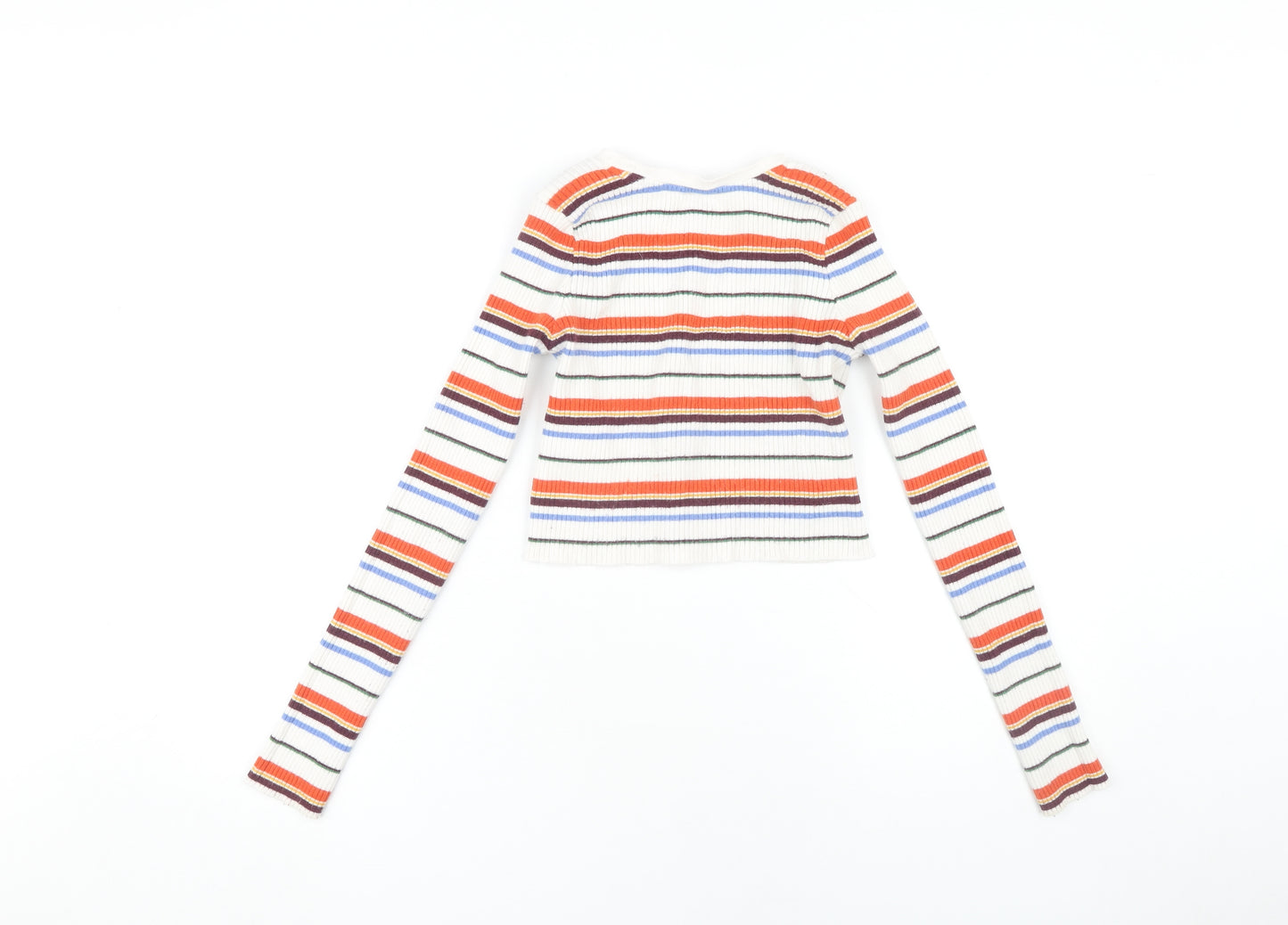 Urban Outfitters Women's Striped Cropped Cardigan - Size 12