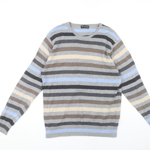 Marks & Spencer Men's Multicoloured Striped Pullover M