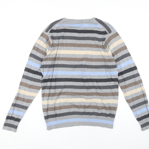 Marks & Spencer Men's Multicoloured Striped Pullover M