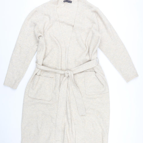 Marks & Spencer Women Beige S Cardigan Jumper