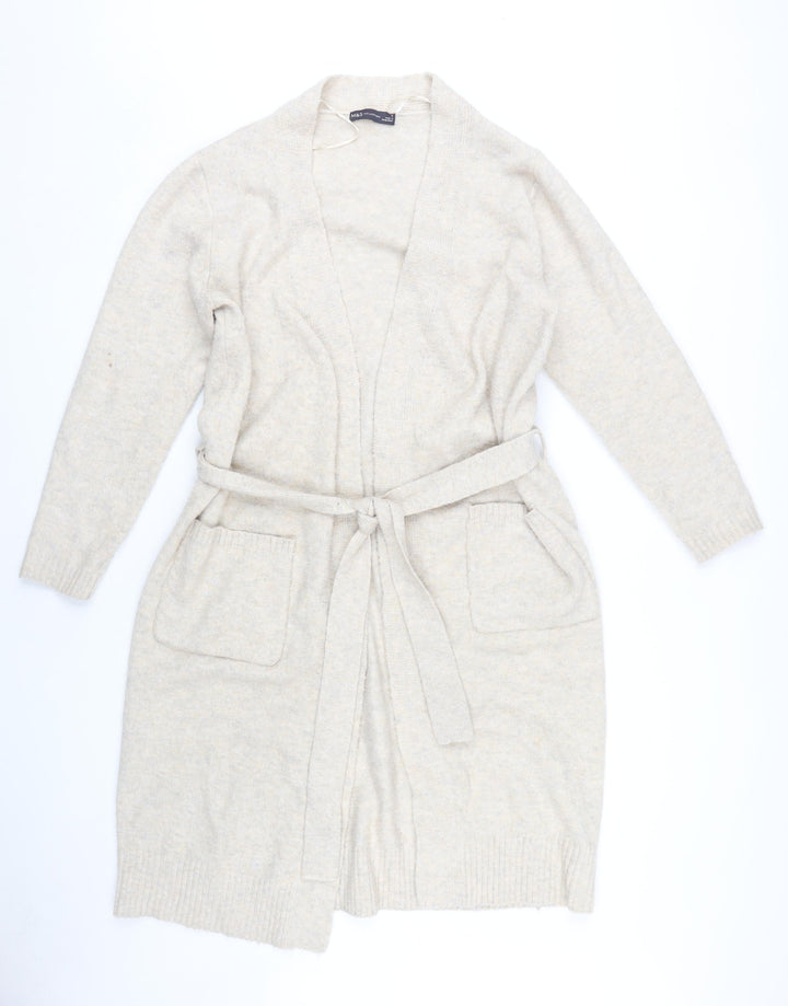 Marks & Spencer Women Beige S Cardigan Jumper