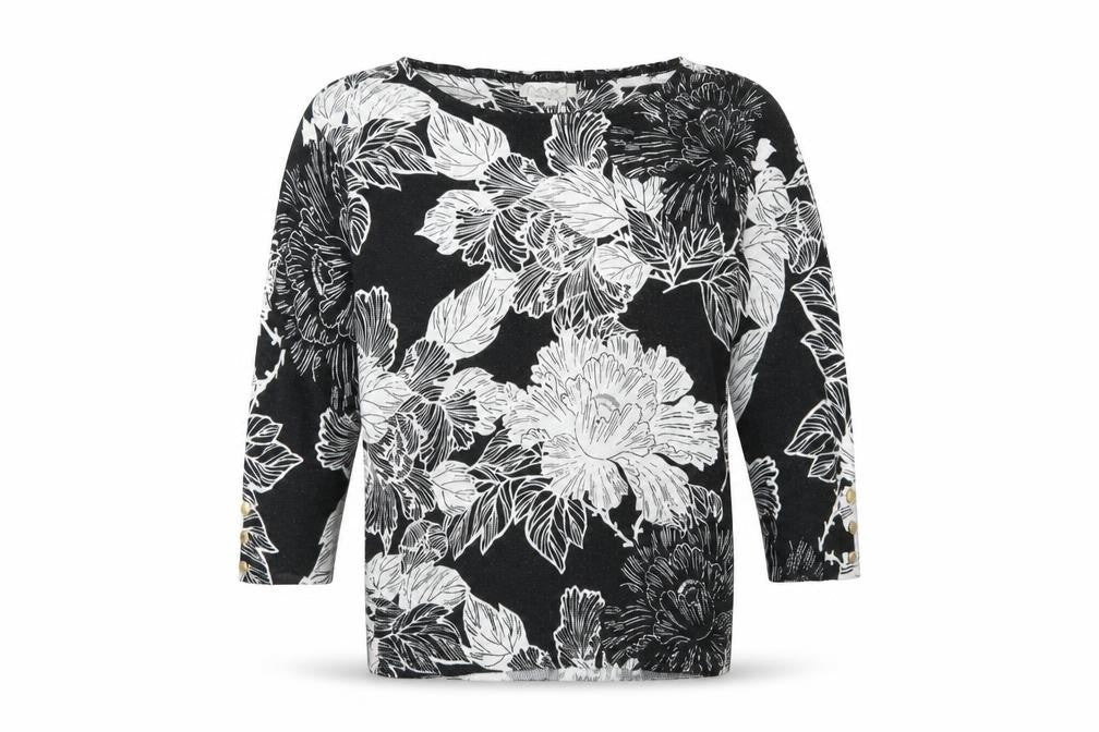 Front view of Next Women's Black Floral jumper, size 8