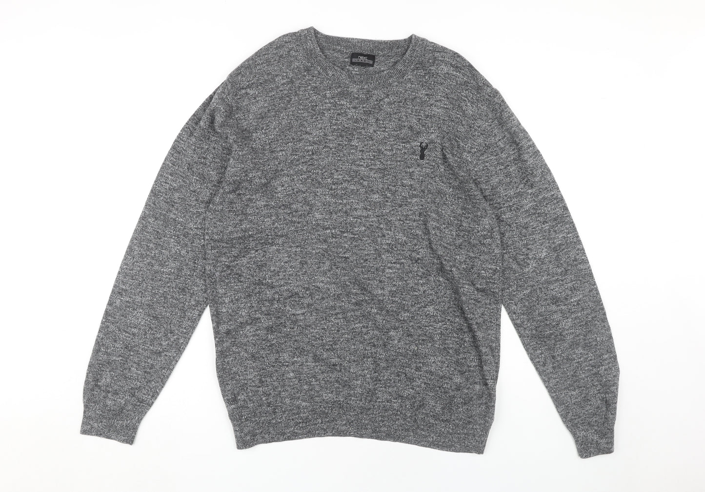 Next Men's Grey L Pullover Classic Knit Jumper